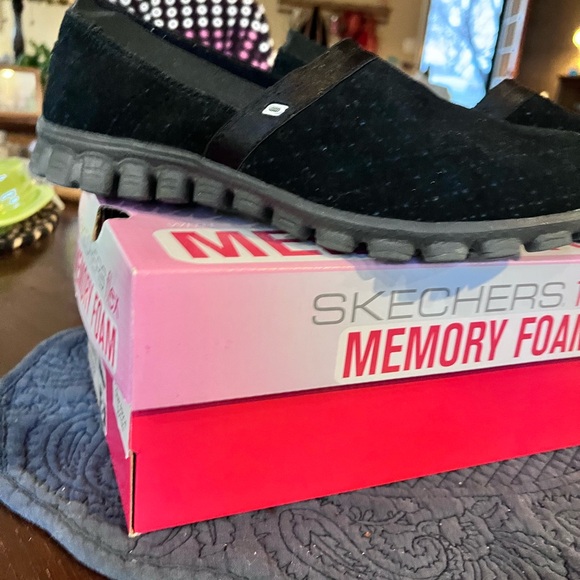 Skechers Shoes - Skechers Black Slip-On Memory Foam Flats